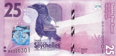 Seychelles 25 Rupii 2016 - V19, P-48 UNC !!! foto