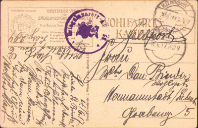 HST CP70 Carte poștală 1917 Feldpost 299 circulată Sibiu foto