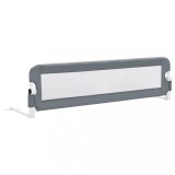 Cumpara ieftin Balustrada de protectie pat copii, gri, 150x42 cm, poliester