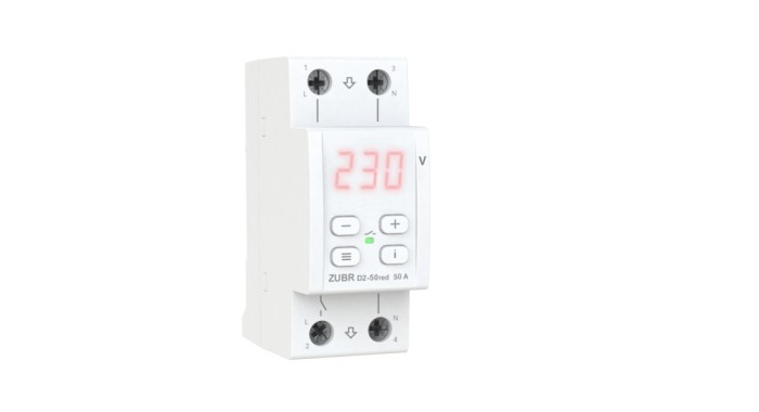 Releu de protectie tensiune monofazat, ZUBR D2‑50, 50A