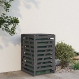 Depozitare cos de gunoi, gri, 84x90x128,5 cm, lemn masiv de pin GartenMobel Dekor, vidaXL