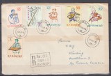 ROMANIA 1961 LP 526 INSTRUMENTE MUZICALE SERIE/PLIC RECOMANDAT 1961 ROMANIA-GERMANIA