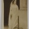 A.S.R. PRINCIPESA ELISABETA A ROMANIEI , IN ROCHIE ALBA , CU CRIN , FOTOGRAFIE TIP CARTE POSTALA , INCEPUTUL SEC. XX
