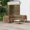 Set mobilier de gradina cu perne gri taupe, 6 piese, bambus GartenMobel Dekor