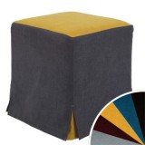 TABURET CUBE T - BICOLOR - STOFA - DIVERSE CULORI - Stofa D-gri deschis D09