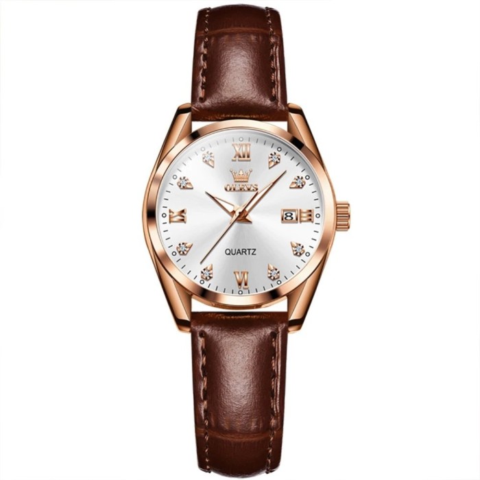 Ceas de dama Olevs Mecanism Quartz Clasic Fashion Elegant Piele