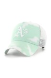 47 brand sapca MLB Oakland Athletics culoarea verde, cu imprimeu, B-ITCDT18PTP-B0