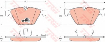 Set placute frana,frana disc BMW Seria 1 Cupe (E82) (2007 - 2013) TRW GDB1498 foto