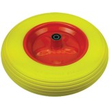 Roata plina poliuretan SSPU pentru roaba, 14&#039;&#039;, ax 14mm, butuc 100mm, rulment, DSH, 411564