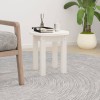 VidaXL Măsuță de cafea, alb, &Oslash; 35x35 cm, lemn masiv de pin 822338