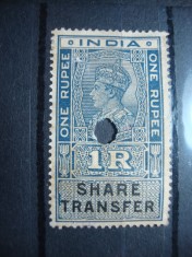 INDIA GEORGE V FISCAL ANULAT foto