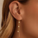 Cumpara ieftin Cercei argint 925 placat cu aur ,cu fir