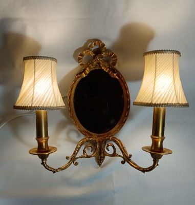 Aplica perete Ludovic XVI, stil Napoleon, alama aurita Ormolu, Franta foto
