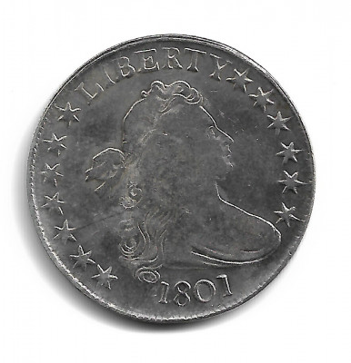 USA Heraldic Eagle HALF DOLLAR Coin 1801 - Replica Muzeu foto