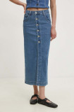 Answear Lab fusta jeans midi, drept