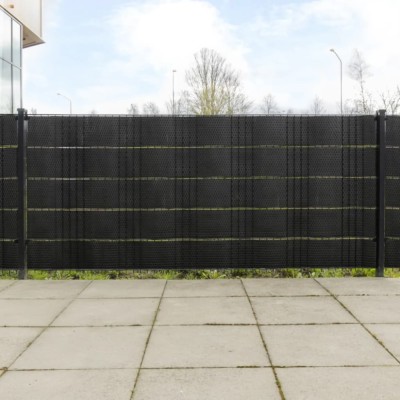 vidaXL Paravane pentru balcon, 10 buc., negru, 255x19 cm, poliratan foto