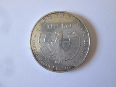 Germania 10 Euro 2005 D aUNC argint 925 com:Padurea Bavareza,dm=32.5 mm,g.=18 gr foto