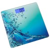 Cantar de baie Mesko, maxim 150 kg, sticla securizata, adisaj LCD, Albastru