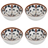 Set boluri, 4 piese, 250 ml, Portelan, Alb