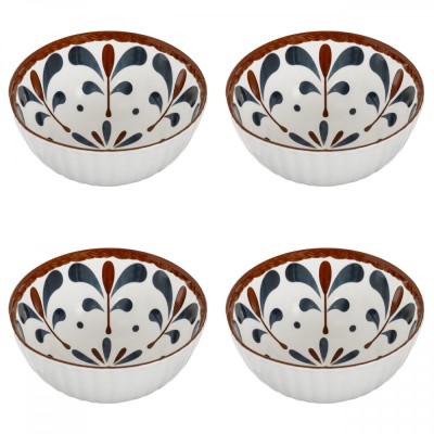 Set boluri, 4 piese, 250 ml, Portelan, Alb foto