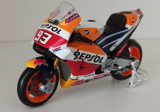 Macheta Honda RC213V Marc Marquez Campion MotoGP 2018 - Maisto 1/18, 1:18