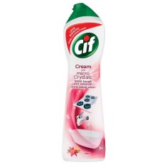 Detergent Multisuprafete CIF Cream Pink Flower, 500 ml, Parfum Floral, Solutie Crema Curatat, Detergent Cif pentru Multisuprafete, Detergent Crema pen foto