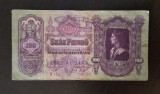 Bancnota Ungaria - 100 Pengo 1930 - Cu stampila și semnătura - Gyongyos