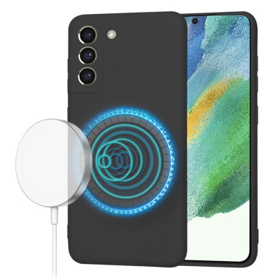 Husa silicon Samsung Galaxy S21 FE 5G Techsuit SoftFlex MagSafe, negru foto