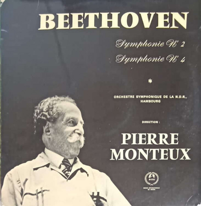 Disc vinil, LP. Symphonie No.2. Symphonie No. 4-Beethoven, Orchestre Symphonique De La N.D.R. Hambourg, Pierre M