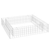 vidaXL Strat &icirc;nălțat de gabion, 100x100x20 cm, oțel galvanizat 151311