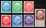 Germania Reich 1932, Mi #467-473, Presedintele Paul von Hindenburg, MNH, cota 170 &euro;!