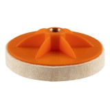 Disc de pasla pentru lustruire 125 x 20 mm, filet M14, lana naturala