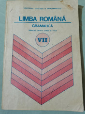 LIMBA ROMANA GRAMATICA MANUAL PENTRU CLASA A VII-A - Ion Popescu 1987 foto