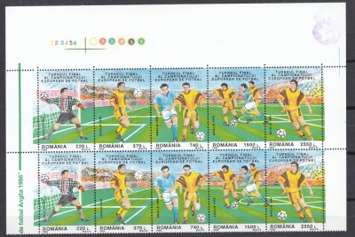 1996 LP 1409 a TURNEUL FINAL AL CAMPIONATULUI EUROPEAN FOTBAL PERECHE STRAIF MNH foto