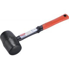 EXTOL PREMIUM ciocan din cauciuc cu maner din fibra de sticla, cauciuc negru; 60 mm, 0,48 kg foto