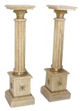 Set doua piedestaluri baroc din marmura BAR075