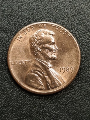 B 11 Moneda 1 Cent SUA 1989 foto