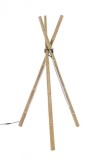 Lampadar bambus natur cu led Arusha 51 cm x 47 cm x 109 h
