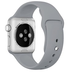 Curea iUni compatibila cu Apple Watch Ultra/SE/8/7/6/5/4/3/2/1, 42mm, Silicon, Gray