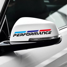 Stickere BMW M Performance stickere oglinzi negru foto
