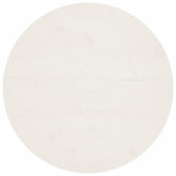 Blat de masă, alb, &Oslash;80x2,5 cm, lemn masiv de pin