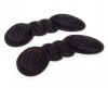 Set 2 branturi adezive pentru calcaie, spuma si poliester, 9.8 x 3.6 cm, grosime 7 mm, negru, Oem
