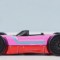 Macheta Magenta Convertible &amp; Red/White Race Car 1:64