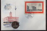 GERMANIA DEMOCRATA - FDC SI MONEDA UNC 5 MARK 1987, ROTES RATHAUS BERLIN, Europa