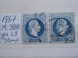 1867- Austria-Mi=38IIB-2 val.-stamp.-Mi=118$
