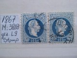 1867- Austria-Mi=38IIB-2 val.-stamp.-Mi=118$, Nestampilat