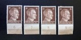 Germania Al Treilea Reich 1941 "Adolf Hitler 10 Pfennig" (Set de 4 Mărci MNH cu Cupoane Marginalе Inferioare și Hașuri de Securitate) - TG1