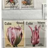 (B ) Timbre serii Straine Flora Flori Cuba