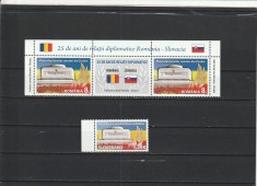 ROMANIA 2018 LP 2176 b LP 2176 a EMISIUNE COMUNA ROMANIA-SLOVACIA TRIPTIC CU VINIETA + SLOCAVIA-ROMANIA MNH NESTAMPILATE