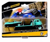 MAISTO DESIGN ELITE TRANSPORT SET CAMION CU RAMPA COE FLATBED SI MASINUTA